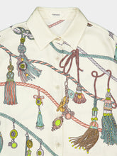 Versace White Printed Silk Twill Shirt