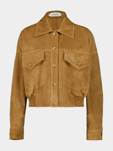 Versace Beige Oversized Suede Blouson Jacket