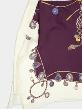 Versace Burgundy Stolen Jewels Silk Mini Skirt