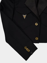 Versace Black Wool Cropped Blazer