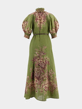 Zimmermann Ottie Swing Maxi in Khaki Floral