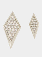 Versace Silver Blade Crystal Earrings
