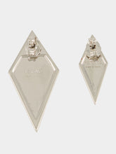 Versace Silver Blade Crystal Earrings