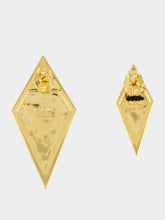 Versace Gold Blade Crystal Earrings