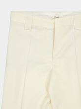 Versace White Stretch Wool Tailored Trousers