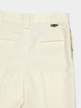 Versace White Stretch Wool Tailored Trousers