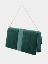 Manolo Blahnik Green Velvet Capri Clutch Bag