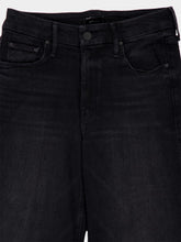 Mother Black Wide-Leg Jeans in Spiked Hair Wash