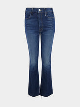 Mother The Hustler Flood Fray Blue Jeans