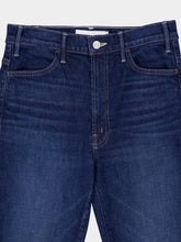 Mother The Hustler Flood Fray Blue Jeans