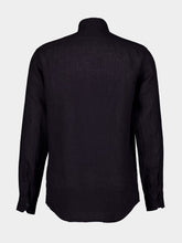 Frescobol Carioca Antonio Black Linen Shirt
