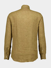 Frescobol Carioca Antonio Khaki Brown Linen Shirt