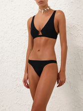 Zimmermann Black Rhiannon Wire Front Bikini