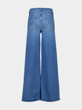 Mother Blue Wide-Leg High-Waisted Jeans