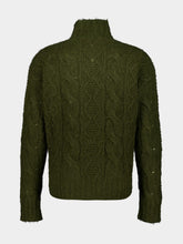 Piacenza 1733 Dark Green Alpaca Cashmere High-Neck Jumper