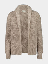 Piacenza 1733 Natural Baby Alpaca Diamond Stitch Cardigan