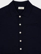 Piacenza 1733 Navy Blue Short-Sleeve Button-Up Shirt