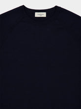 Piacenza 1733 Navy Blue Short-Sleeve Cotton Jumper