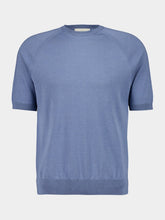 Piacenza 1733 Light Blue Short-Sleeve Cotton Jumper