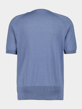 Piacenza 1733 Light Blue Short-Sleeve Cotton Jumper