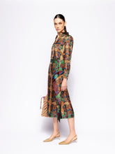 Paula Wisteria Dreamframe Print Wrap Skirt in Double Printed Silk Twill