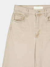 Mother Beige Wide-Leg Cotton Jeans