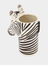 Quail Ceramics Zebra Motif Pencil Holder