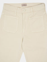 Mother Wacky Khaki Patch Pocket Flared Jeans