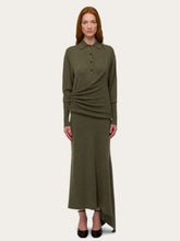 Ferragamo Green Asymmetric Knitted Dress