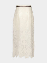 Zimmermann Ottie Embroidered Linen Skirt