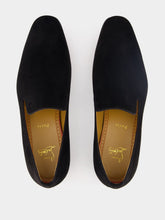 Christian Louboutin Black Dandelion Suede Loafers