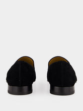 Christian Louboutin Black Dandelion Suede Loafers