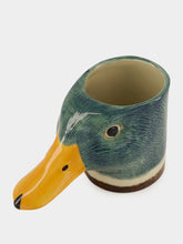 Quail Ceramics Green Mallard Stoneware Pencil Pot