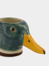 Quail Ceramics Green Mallard Stoneware Pencil Pot