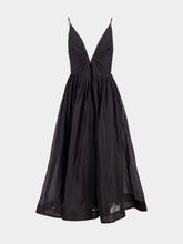 Zimmermann Black Illustration V Neck Midi Dress