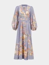 Zimmermann Teal Multi Floral Wrap Dress