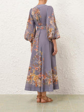 Zimmermann Teal Multi Floral Wrap Dress