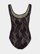 Zimmermann Black Lace Scoop Neck Bodysuit
