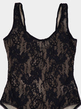 Zimmermann Black Lace Scoop Neck Bodysuit
