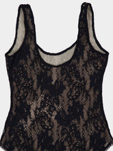 Zimmermann Black Lace Scoop Neck Bodysuit