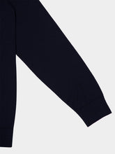 Piacenza 1733 Navy Blue V-Neck Buttoned Cotton Cardigan