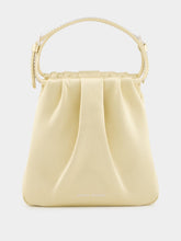 Amina Muaddi Vittoria Butter Satin Bag with Crystal Handle