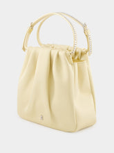 Amina Muaddi Vittoria Butter Satin Bag with Crystal Handle