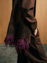 Paula Marys Potting Soil Embroidered Blazer with Feathers