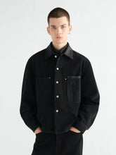 Lemaire Black Selvedge Denim Workwear Overshirt