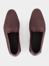 Manolo Blahnik Mario Brown Raffia Loafers