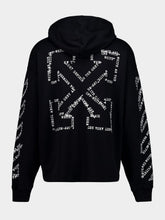 Off-White Black Type Machine Arrow Cotton Hooded Sweatshirt
