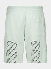 Off-White Mint Green Big Double Arrow Cotton Shorts