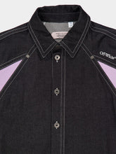 Off-White Black Block Denim Button-Up Overshirt