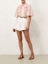 Zimmermann Ivory Acacia Tuck High-Waisted Shorts